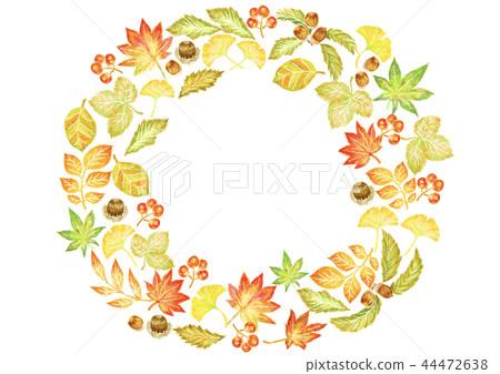 秋天圖像花圈 秋天圖像花圈 44472638