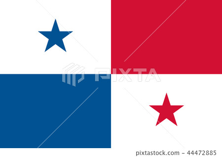 Flag of Panama in national colors, vector 44472885