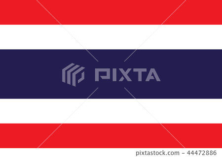 Flag of Thailand in official rate and colors Flag of Thailand in official rate and colors 44472886