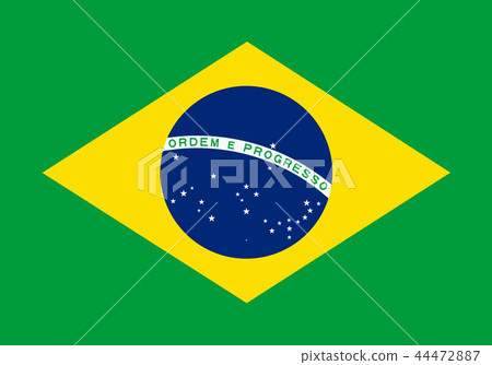 Flag of Brazil in national colors, vector. 44472887