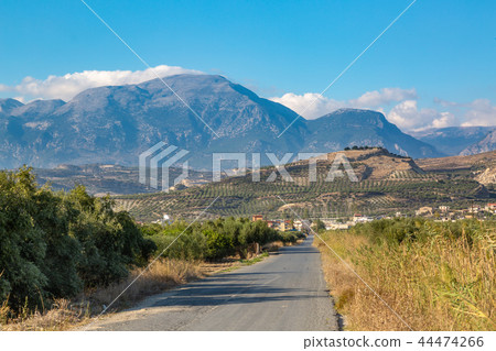 Mountain landscape near Pompia, Crete island 44474266