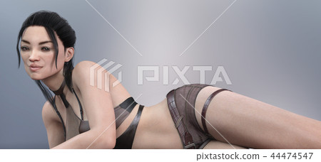 Recumbent woman in leisure clothes 44474547