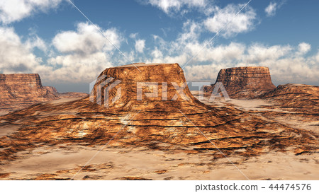Desert landscape with mountains Desert landscape with mountains 44474576
