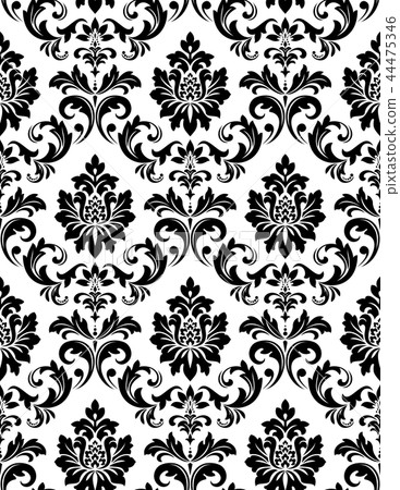Wallpaper in the style of Baroque. A seamless Wallpaper in the style of Baroque. A seamless 44475346