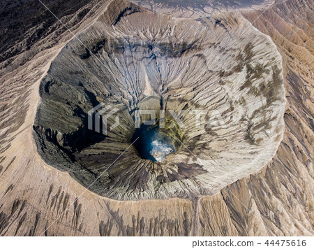 Aerial view majestic mount crater volcano 44475616