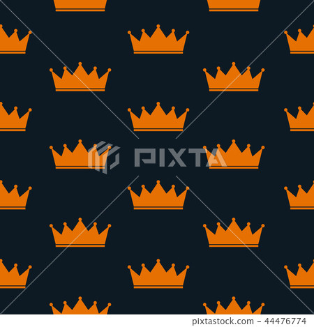 Princess Crown Seamless Pattern Background Vector Illustration 44476774