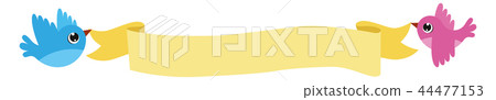 Birds Flying with Banner Vector image 44477153