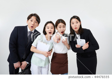 Professionals, colleagues, men, women, Koreans 44478335