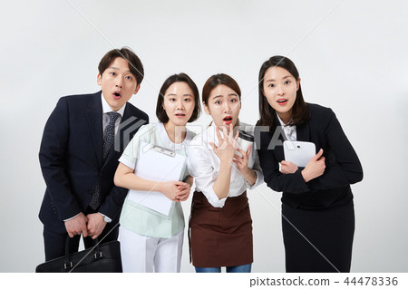 Professionals, colleagues, men, women, Koreans Professionals, colleagues, men, women, Koreans 44478336