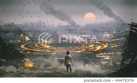 mysterious circle in apocalypse city 44478374