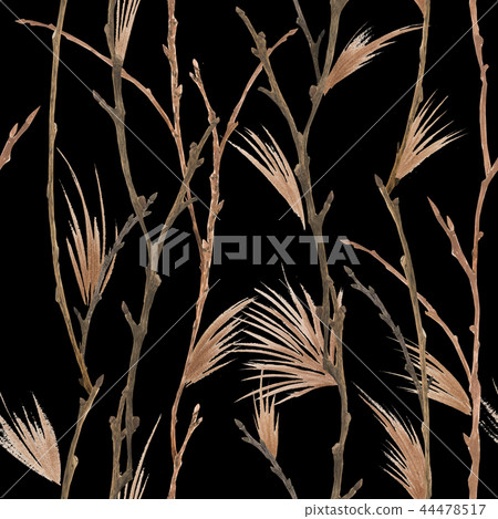 New Year forest watercolor seamless pattern - Stock Illustration ...