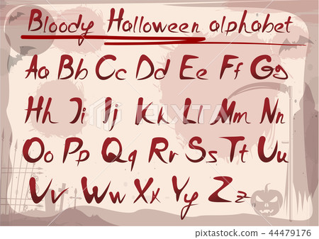 Bloody halloween alphabet 44479176