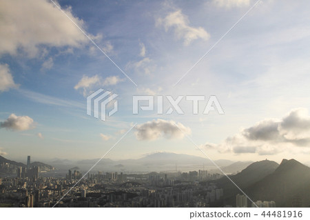 Kowloon Peak or Fei Ngor Shan sunset view Kowloon Peak or Fei Ngor Shan sunset view 44481916