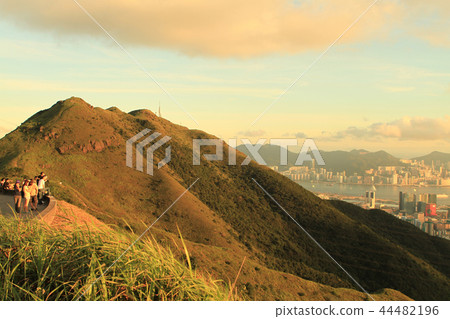 Kowloon Peak or Fei Ngor Shan sunset view at hong kong Kowloon Peak or Fei Ngor Shan sunset view at hong kong 44482196