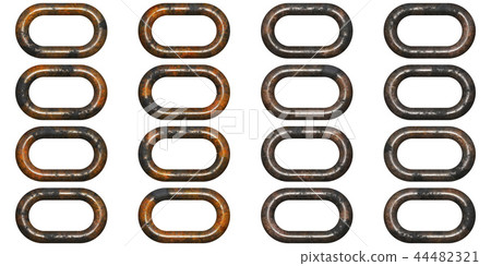 Bright and detailed metal iron chain close-up material texture background, top view (high resolution 3D CG rendering ∕ coloring illustration) Bright and detailed metal iron chain close-up material texture background, top view (high resolution 3D CG rendering ∕ coloring illustration) 44482321