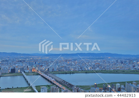 Osaka city skyline from Umeda Sky building Osaka city skyline from Umeda Sky building 44482913