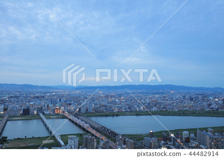 Osaka city skyline from Umeda Sky building Osaka city skyline from Umeda Sky building 44482914