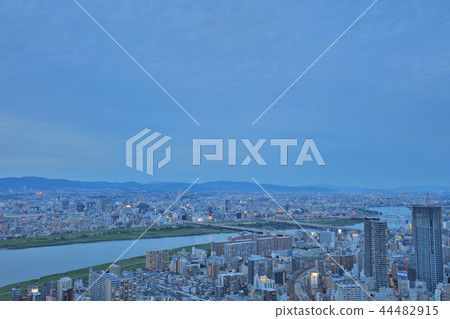 Osaka city skyline from Umeda Sky building Osaka city skyline from Umeda Sky building 44482915