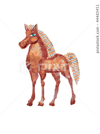 Horse illustration using different textures. Horse illustration using different textures. 44483451