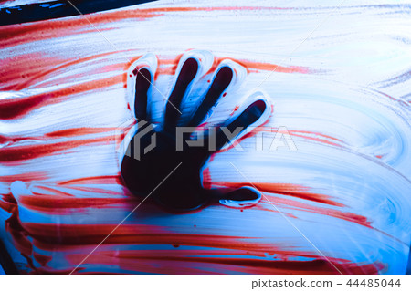hand print on glass hand print on glass 44485044