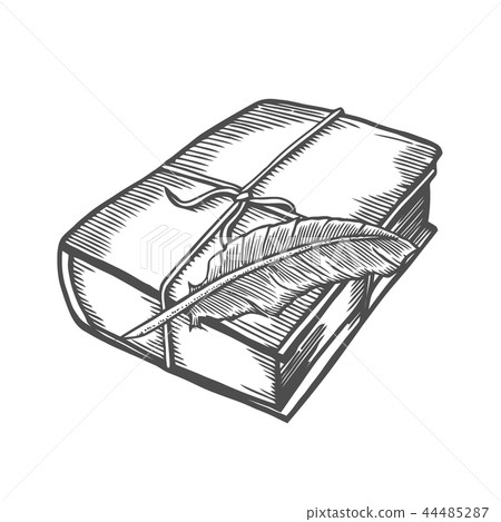illustration of old book. illustration of old book. 44485287