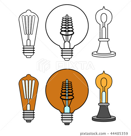Set of old light bulbs Set of old light bulbs 44485359