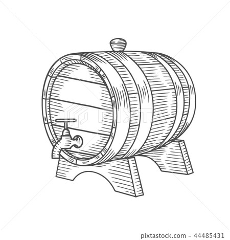 Hand drawn barrel Hand drawn barrel 44485431