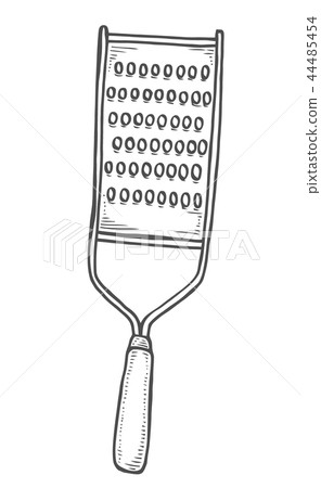 Hand steel grater illustration Hand steel grater illustration 44485454