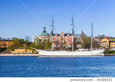 Vintage white sailing ship, Stockholm Vintage white sailing ship, Stockholm 44486931