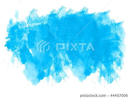 Bright blue abstract blot texture on white Bright blue abstract blot texture on white 44487006