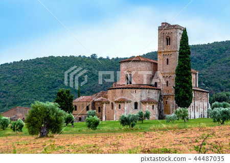 The Abbey of Sant'Antimo in Italy The Abbey of Sant'Antimo in Italy 44487035