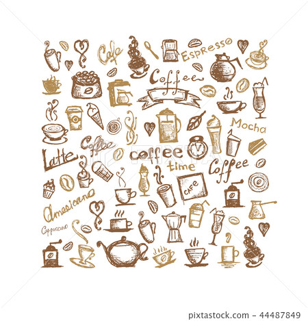 Coffee time, background for your design Coffee time, background for your design 44487849
