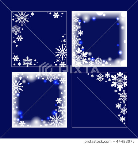 Snow pattern frame set - Stock Illustration [44488073] - PIXTA