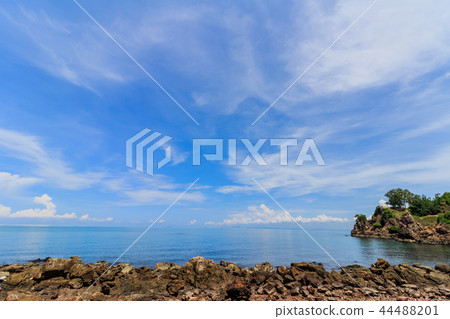 Rocks in the sea early morning time. Rocks in the sea early morning time. 44488201