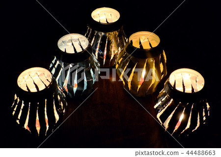 lantern with candle in night lantern with candle in night 44488663