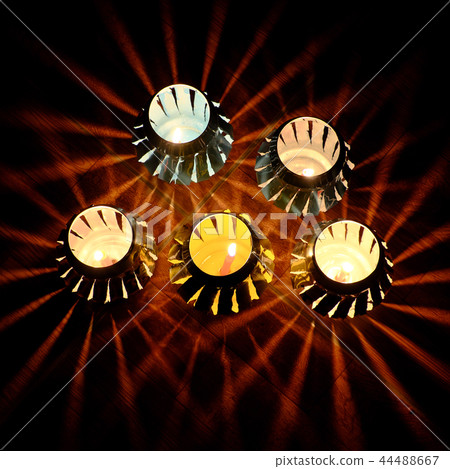 lantern with candle in night lantern with candle in night 44488667