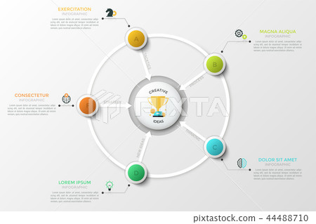 Modern Infographic Vector Template - Stock Illustration [44488710] - PIXTA