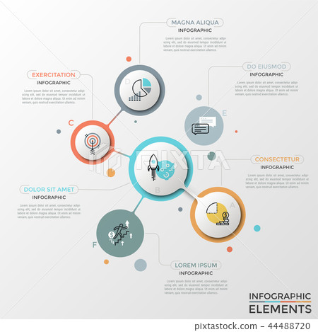 Modern Infographic Vector Template - Stock Illustration [44488720] - PIXTA