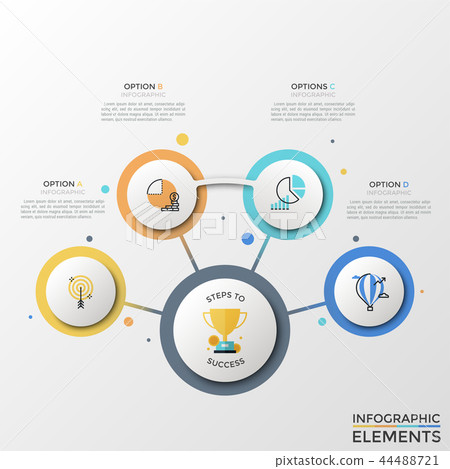 Modern Infographic Vector Template - Stock Illustration [44488721] - PIXTA