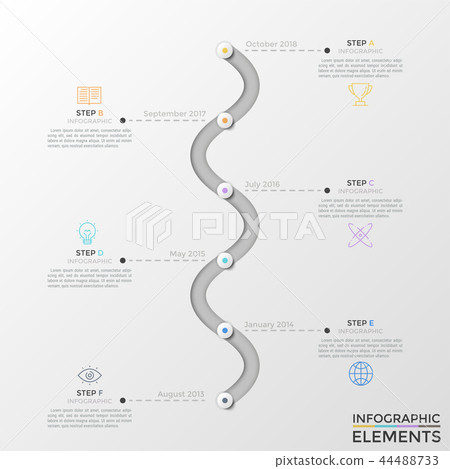 Modern Infographic Vector Template - Stock Illustration [44488733] - PIXTA