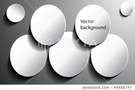 Round banner paper with drop shadow on white and g - Stock Illustration ...