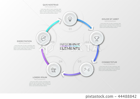 Modern Infographic Vector Template - Stock Illustration [44488842] - PIXTA