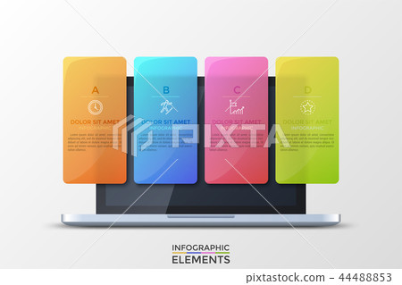 Modern Infographic Vector Template - Stock Illustration [44488853] - PIXTA