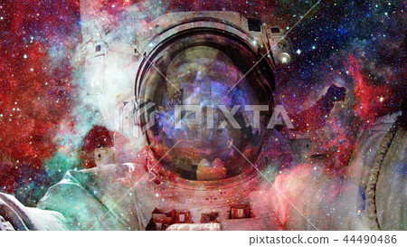 Nebula and stars in outer space. Elements of this image furnished by NASA. 44490486