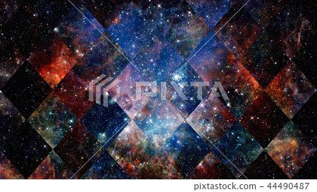 Colorful space nebula. Elements of this image furnished by NASA. 44490487