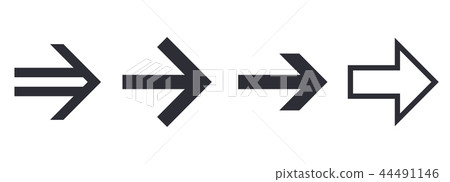 Black flat arrows 44491146