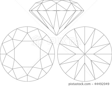 Diamond brilliant cut - Stock Illustration [44492049] - PIXTA