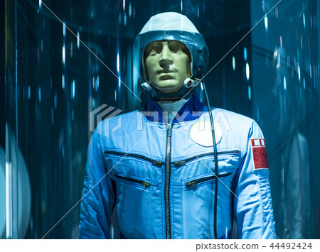 Soviet pilot military space helmet on maneken 44492424