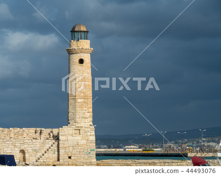 Old harbor in Rethymno, Crete island, Greece 44493076