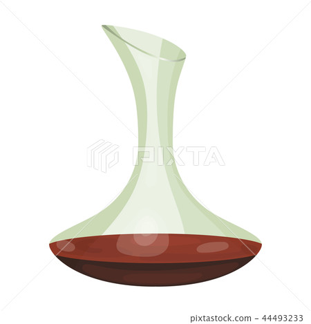 Wine decanter icon in cartoon style isolated on white background. Wine production symbol stock Wine decanter icon in cartoon style isolated on white background. Wine production symbol stock 44493233